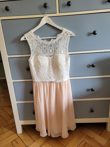 Cocktailkleid weiß rosa - in,