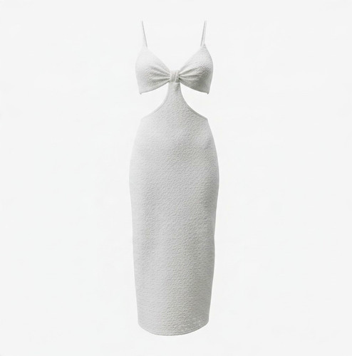 Damen abendkleid midi weiß - damen,