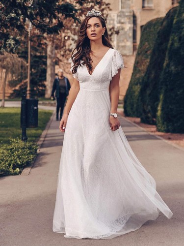 Damen abendkleid linie - damen, v