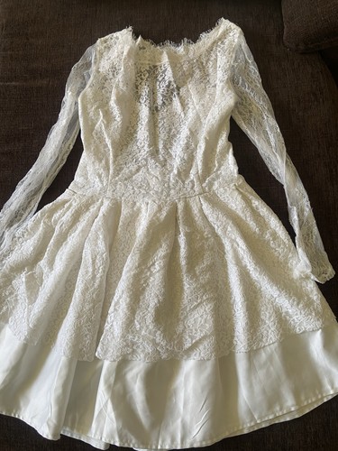 Langärmliges spitzenkleid - spitzenkleid, s