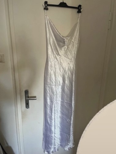 Damen abendkleid satin weiß - abendkleid,