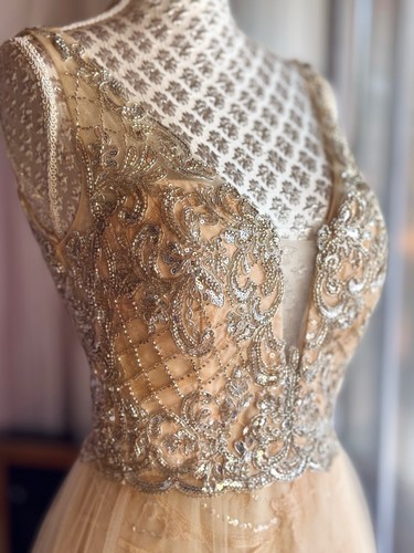Abiballkleid champagner - abiballkleid,