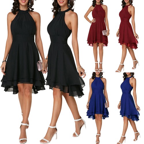 Damen chiffon sommerkleid - chiffon,