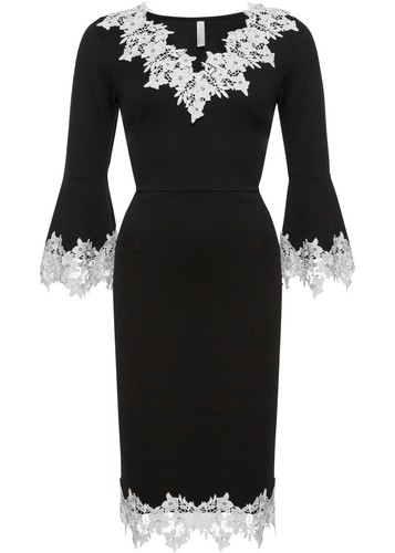 Jerseykleid mit spitze - mit,