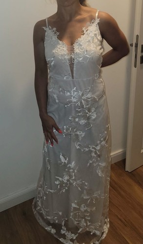 Weißes abendkleid mit spitze - mit,