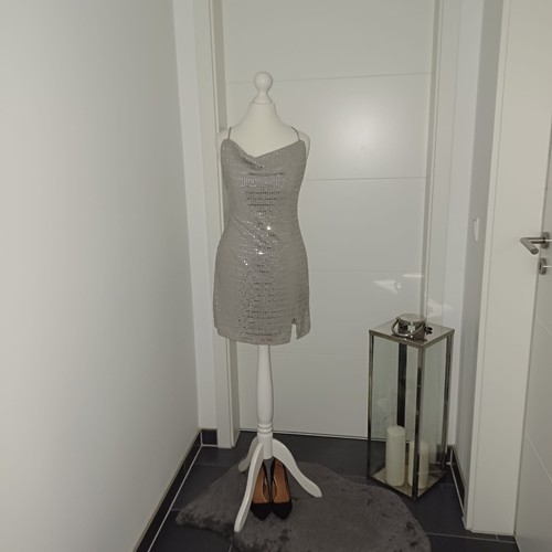 Pailettenkleid 38 creme - 36,