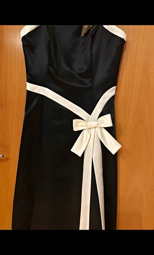 Satin abendkleid knielang - abendkleid, s