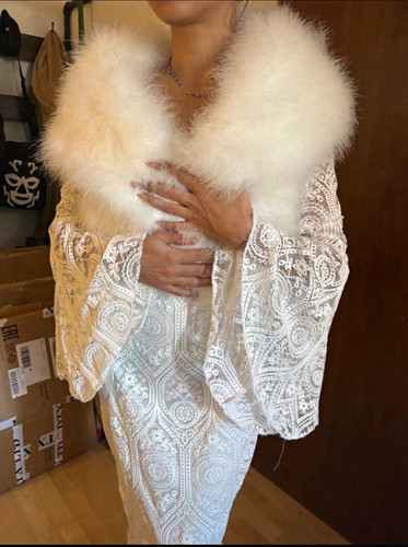 Damen spitzen abendkleid - damen, weiß