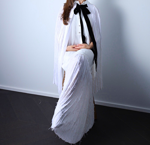 Damen kleid lang weiß - damen,