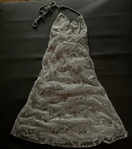 Abendkleid midi weiß - m,