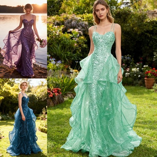 Elegant pailletten abendkleid - elegant,